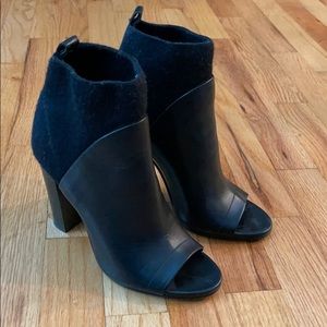 Vince Wool/Leather High Heel Bootie